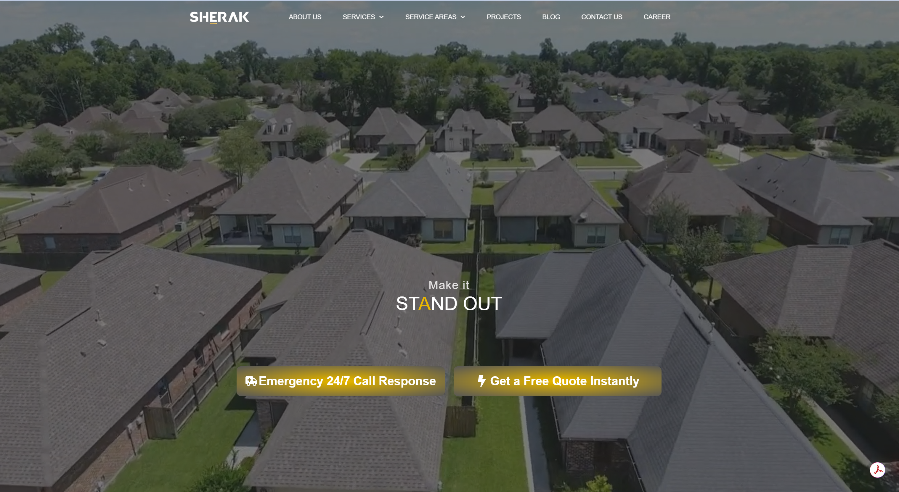 Sherak archived 2025 design website screenshot